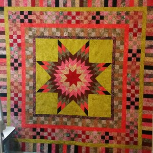 Two + 2!!! in earthtone batiks 78&quot; x 78&quot;