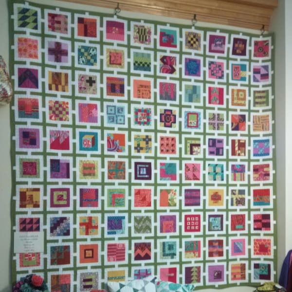 Tula Pink's City Sampler in Tula Pink and Kaffe Fassett fabrics