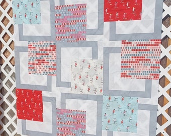 Wintery Throw quilt top 54" x 54"