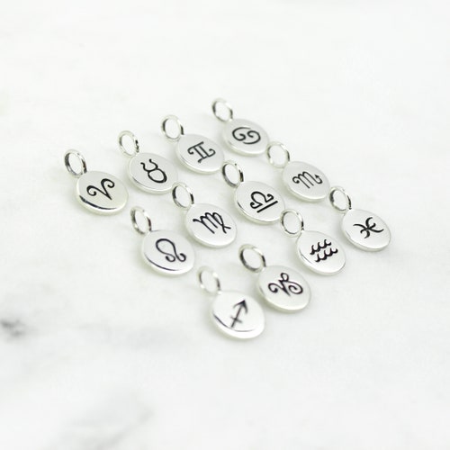 Aries Pendant .925 Sterling Silver Zodiac Charm. Astrology Etsy