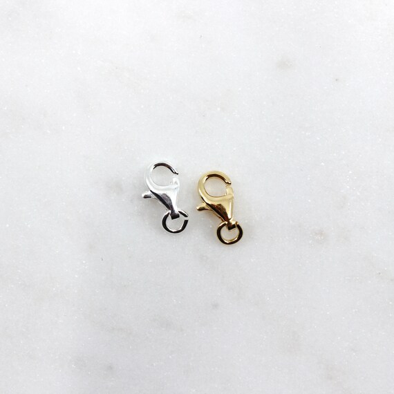 Lobster Clasp Vermeil or Sterling Silver 9mm Gold Clasp Etsy