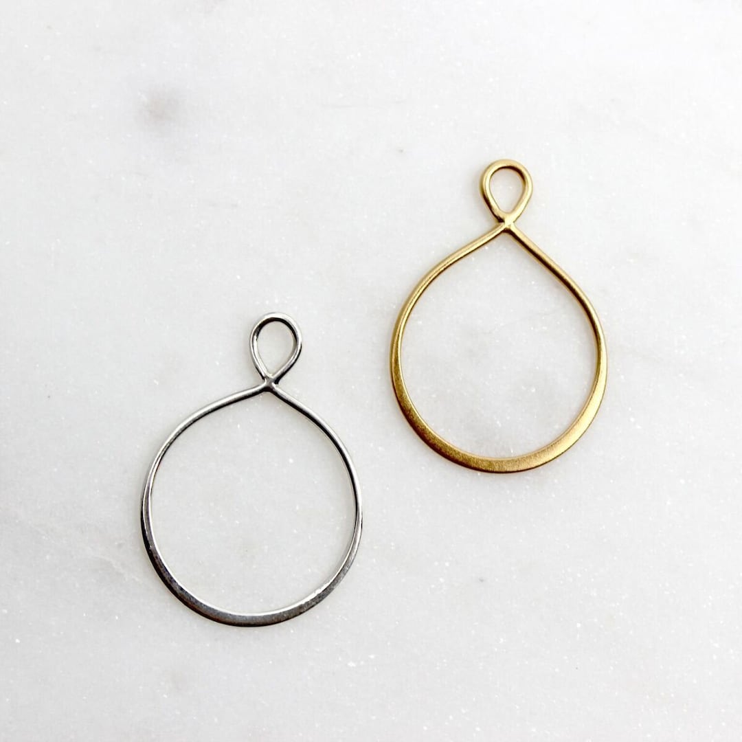 Infinity Circle Loop Connector, Vermeil or Sterling Silver, Infinity ...