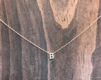 Dainty initial necklace, small initial necklace, initial necklace, tiny initial, name necklace, letter necklace, gold initial necklace