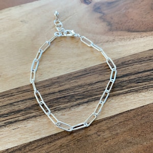 Paperclip Chain Bracelet, Paperclip Bracelet, Paperclip Chain, Paperclip Link Bracelet, Paperclip link, Gold Paperclip, Silver Paperclip