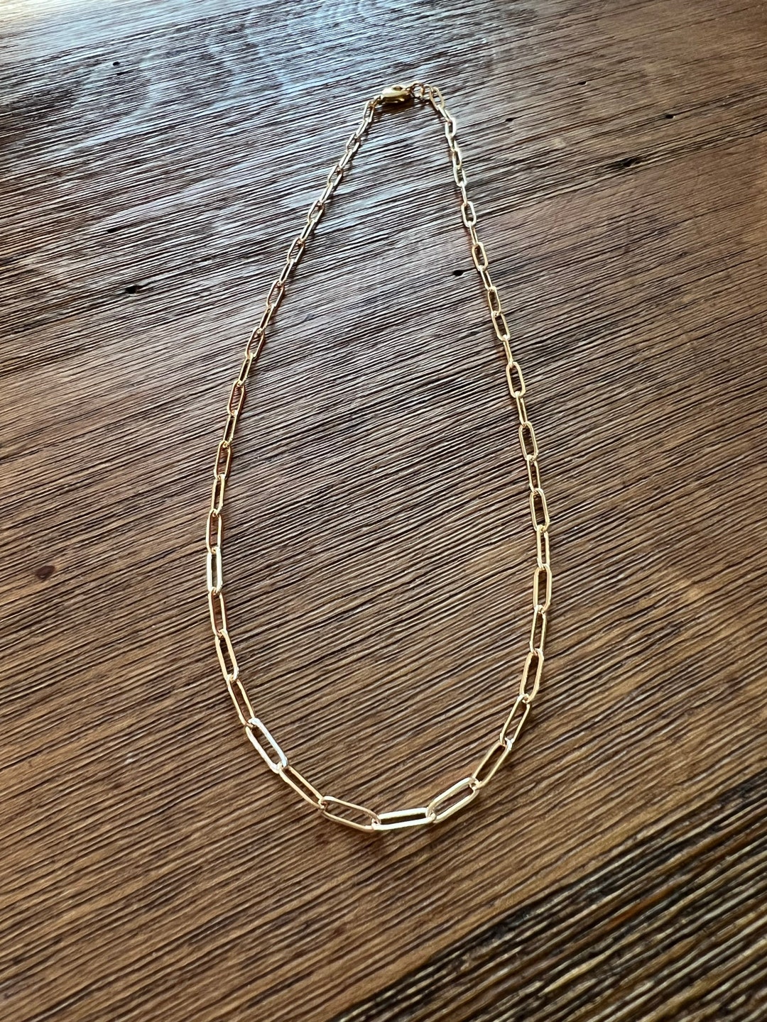 Gold Paperclip Layering Chain Etsy