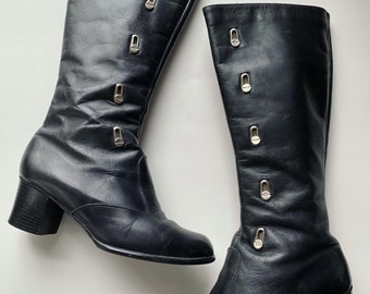 70s style knee high boots
