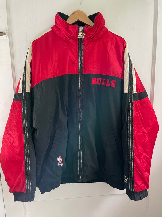 Vintage Starter Chicago Bulls Jacket XL Puffer Feather Down NBA