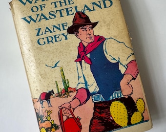 Libro de tapa dura, primera edición de 1923, «El vagabundo del páramo» de Zane Grey.
