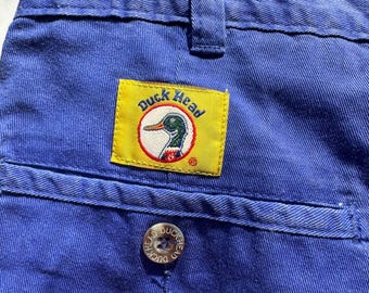 Vintage 90s Deadstock Duck Head Royal Blue Purple Cotton Chino