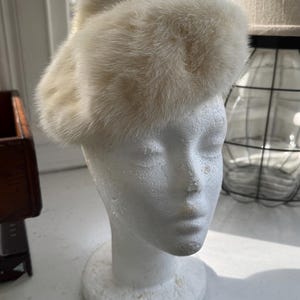 Jacques Ferber Furs Hat Antique Jacques Ferber Philadelphia Brown Mink Fur Hat With  main image 4