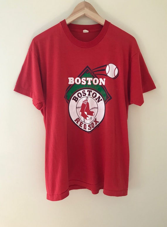 Vintage 80s Boston Red Sox MLB Baseball Team 50/50 T-Shirt by | Etsy