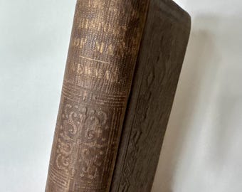 Libro antiguo con derechos de autor de 1852: «La historia natural del hombre mostrando sus tres aspectos: planta, bestia y ángel». Tapa dura.