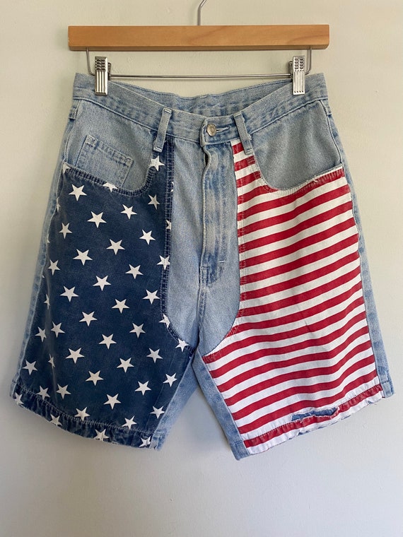 Vintage 90s Maximum Energy Denim American Flag Sho