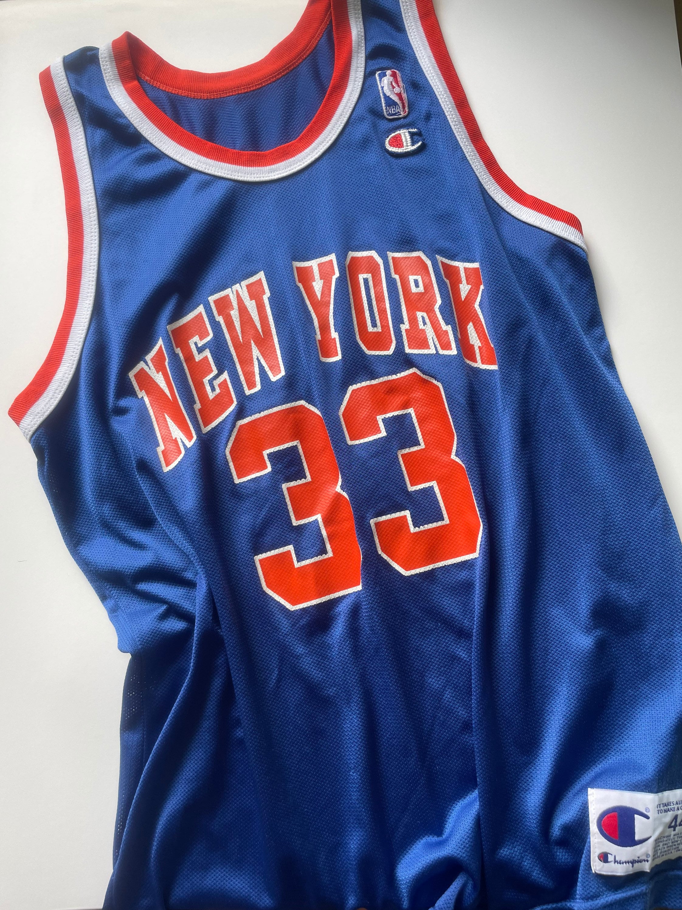 Replica X New York Knicks X Patrick Ewing X Champion Jersey X 