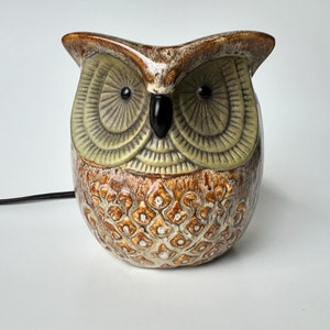 Vintage Ceramic Owl Table Lamp