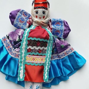 Vintage Hand Made Adorned Colorful Indian Doll
