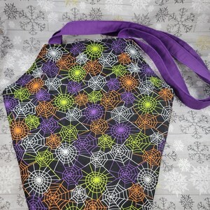 Rainbow Spider Web Coffin Tote, Bag, Hangbag, Purse