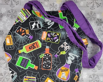 Halloween Potion Bottles Coffin Tote, Bag, Hangbag, Purse