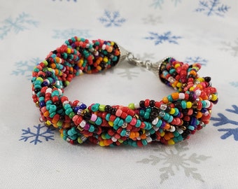 Seed Bead Braided Bracelet in Various Colors