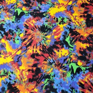 Tie Dye Bright Classic Super Snuggle Flannel Fabric