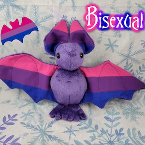 Bisexual Batling! - Stuffed Plush Bat, Made to Order, Unique Gift, Sensory Plush, Toy, Scented Gift