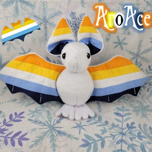 AroAce Batling! - Stuffed Plush Bat, Made to Order, Unique Gift, Sensory Plush, Toy, Scented Gift