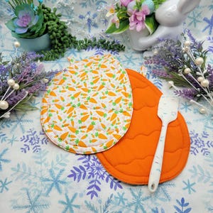 Påskäggsgrytlapp - Morötter - Kök, Värmeplatta, Ugnsvante, Grytvärmare, Heminredning, Underlägg