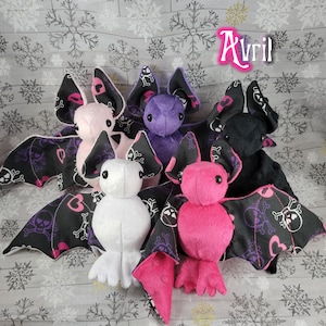 Avril Batling! - Stuffed Plush Bat, Made to Order, Unique Gift, Sensory Plush, Toy, Scented Gift