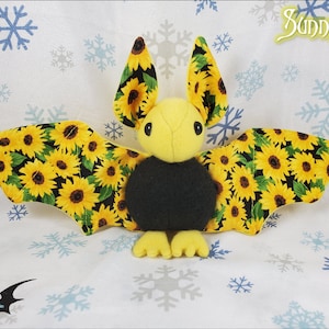 Sunny Batling! - Stuffed Plush Bat, Doll, Plushie, Softie, Sensory Plush, Made to Order, Toy, Gift, Stuffed Animal, Weighted, Cute