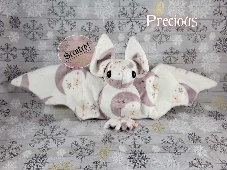 Precious Batling! - Stuffed Plush Bat, Doll, Plushie, Softie, Sensory Plush, Made to Order, Toy, Gift, Stuffed Animal, Weighted, Cute 