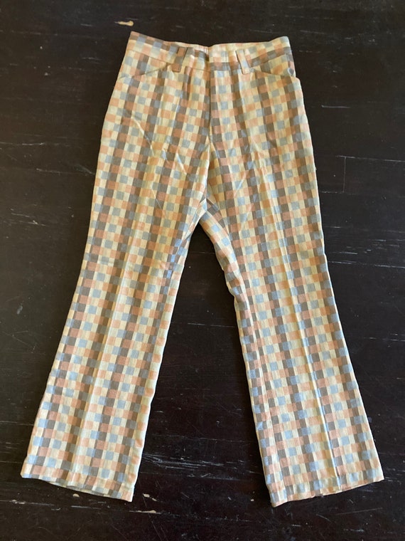 60s/70s levis sta prest plaid checkered pants w sl