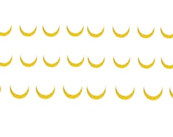 30 Gold Crescent Moon Bindis from Bindi Collections.