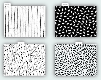 A5 Elegantly Designed Minimalist 6 Hole Dividers Professionally Printed Both Sides Glossy Heavy Stock w/ extra 3 dividers Home, Work, Notes