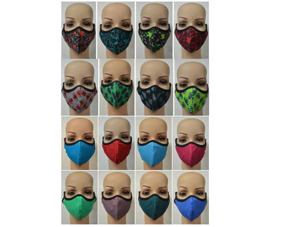 Wholesale - Job Lot - Organic Cotton Reversible Face coverings - Printed- Block Colours- 100 Pieces