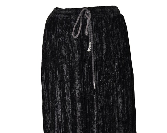 Plus size gypsy boho hippy dual layered adjustable waist handkerchief hem skirt free size up to 22 Black