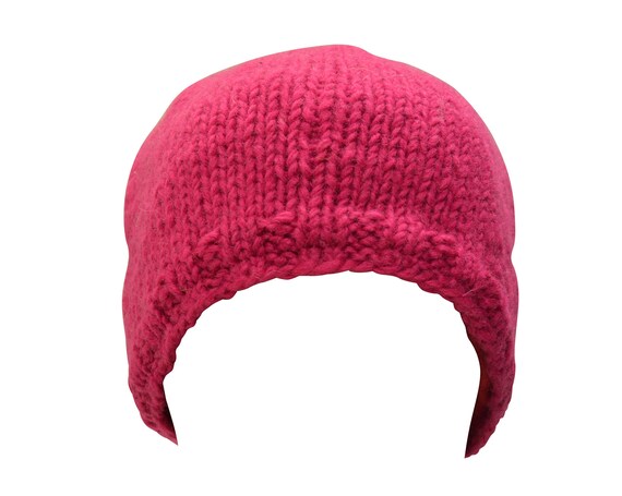 Handmade knit 100% wool unisex adults kids beanie hat warm fleece lined boho hippie winter cap p7