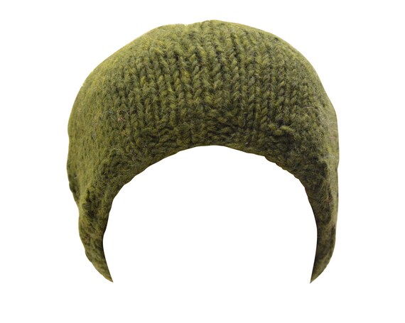 Handmade knit 100% wool unisex adults kids beanie hat warm fleece lined boho hippie winter cap p6