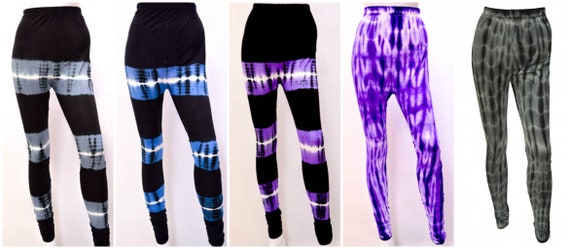 Womens Funky Hippie Tie Dye Leggings Workout Stretch Yoga Pants Freesize 12 14 16