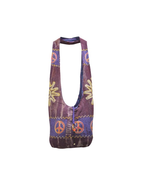 Cotton Recycled Boho Hippie Peace Nomad body Sling Bag Floral Embroidered Satchel Shoulder Bag P7