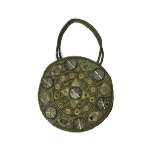 Handmade Upcycled Recycled Mirrored Satin Beaded Embroidered Evening Purse  Gifts for Her