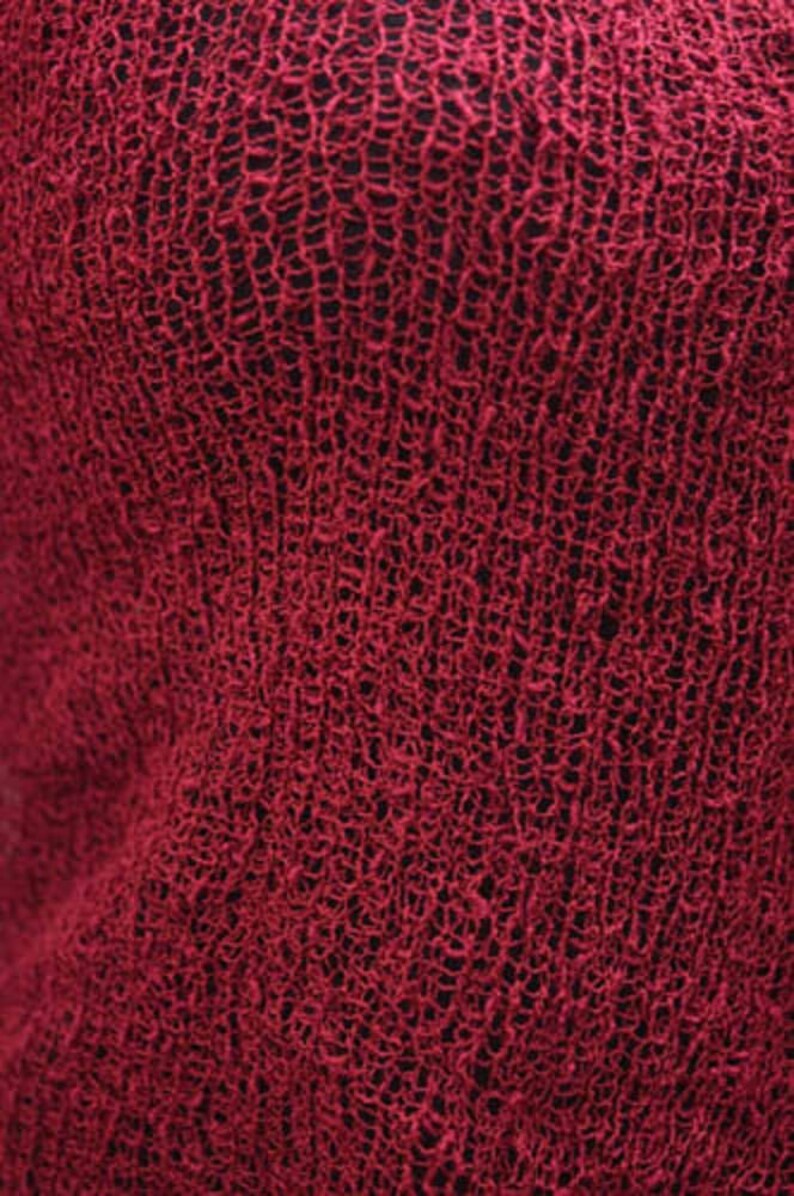 Plus Size Boho chic crochet style knit shrug cardigan Burgundy onesize  14 16 18 20