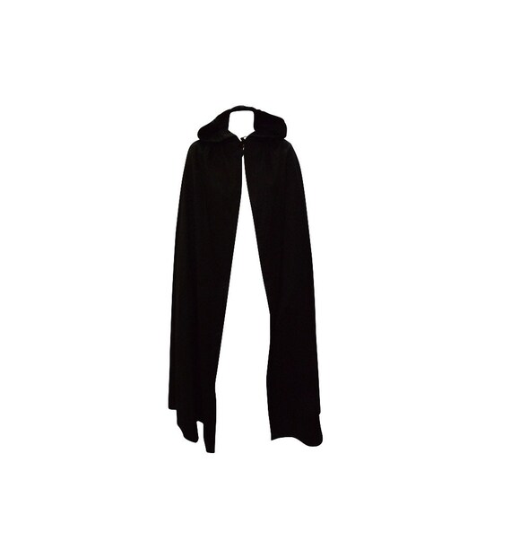 Handmade 100% Cotton Gothic Unisex Medieval Hooded Cloak Boho Frog Fastening Long Cape Free Size Up To 28