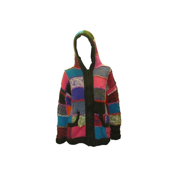 Vintage Patchwork Multi-Colour Hoodie - M main image 1