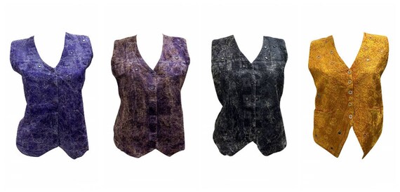 Boho Retro Waistcoat Embroidered Ethnic Textured Mirror Work Vest Up To Size 14
