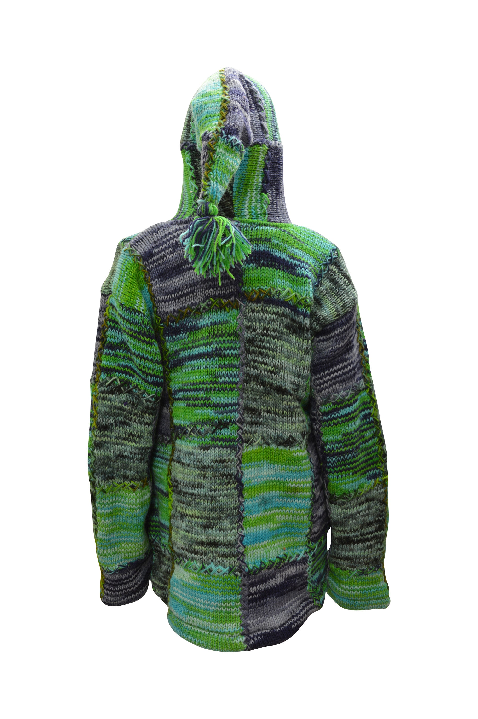 【AAKE】(WOOL) KNIT FUR ZIP-UP Knitted Wool Jumper, Hooded Jacket With Zip, Organic Wool