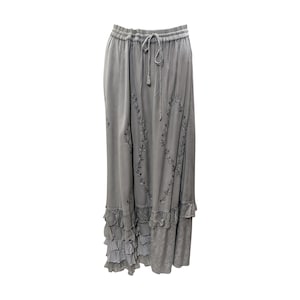 Womens Boho Maxi Lace Rüschensaum bestickter Rock freie Größe bis 22