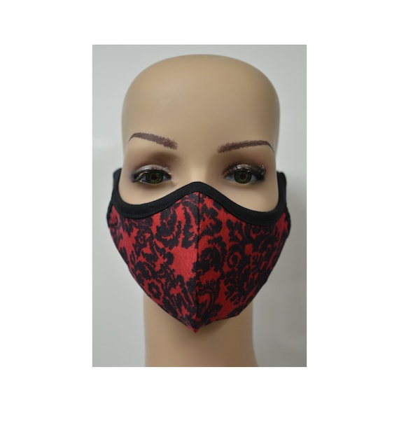 Handmade Organic Cotton Recycled Reusable Face Masks Retro Floral Print Sustainable Fabric Reversible Covering Below Cost