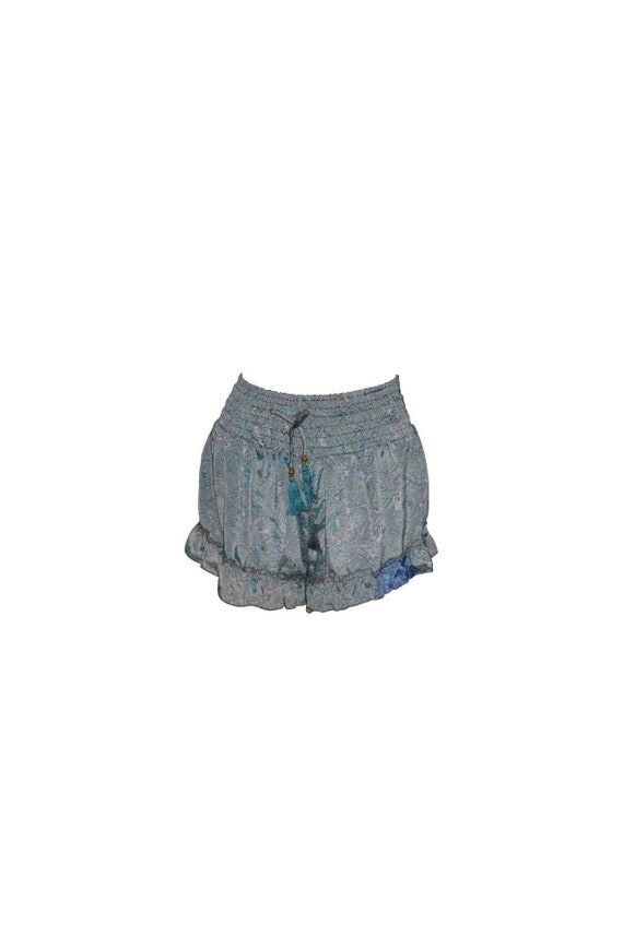 Recycled Retro Shorts Ruffle Hem Lightweight Beach Lounge Wear Free Size up to 14 P60 Etsy UK
