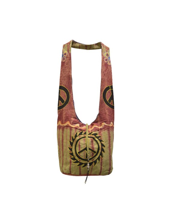 Cotton Recycled Boho Hippie Peace Nomad body Sling Bag Floral Embroidered Satchel Shoulder Bag P6