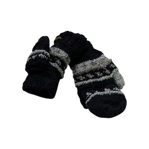Guantes de lana 100 % para invierno, tejidos bohemios, unisex, con forro polar, cálidos y acogedores, tallas P7-P27
